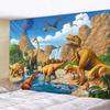 Forest Animals Dinosaur Tiger Wall Hanging Tapestry Art Deco Blanket Curtain  at Home Bedroom Living Room Decor