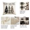1/4pcs Christmas Black Christmas Tree Pattern Printed Pillow Cover, Decorative Home Sofa, Suitable for Living Room and Room