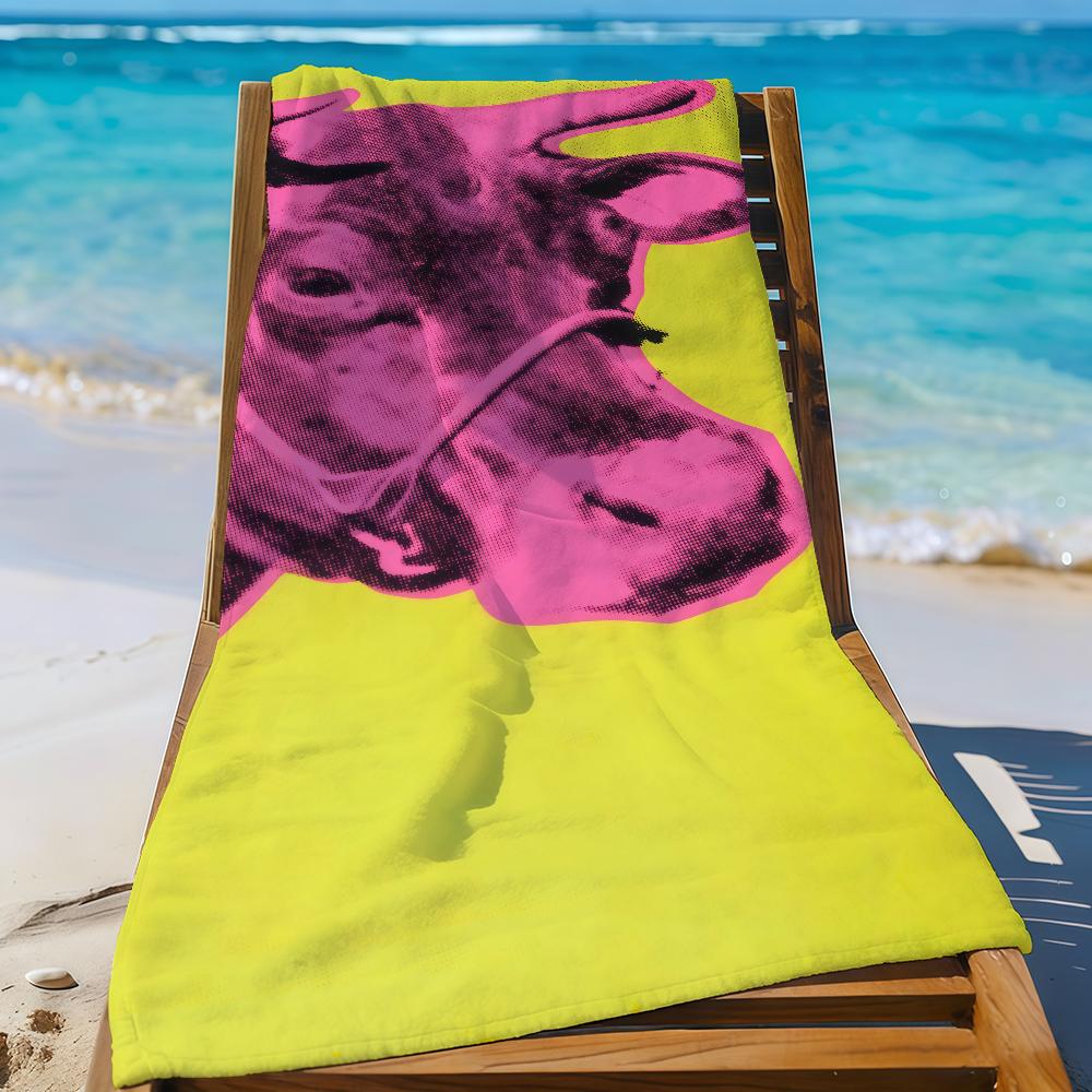 Pop Art A-Andy W-Warhol-S Ručník Sportovní Rychleschnoucí Cestovní Kempingové Vybavení Pískuvzdorný Měkký Lehký Velký Plážový Ručník