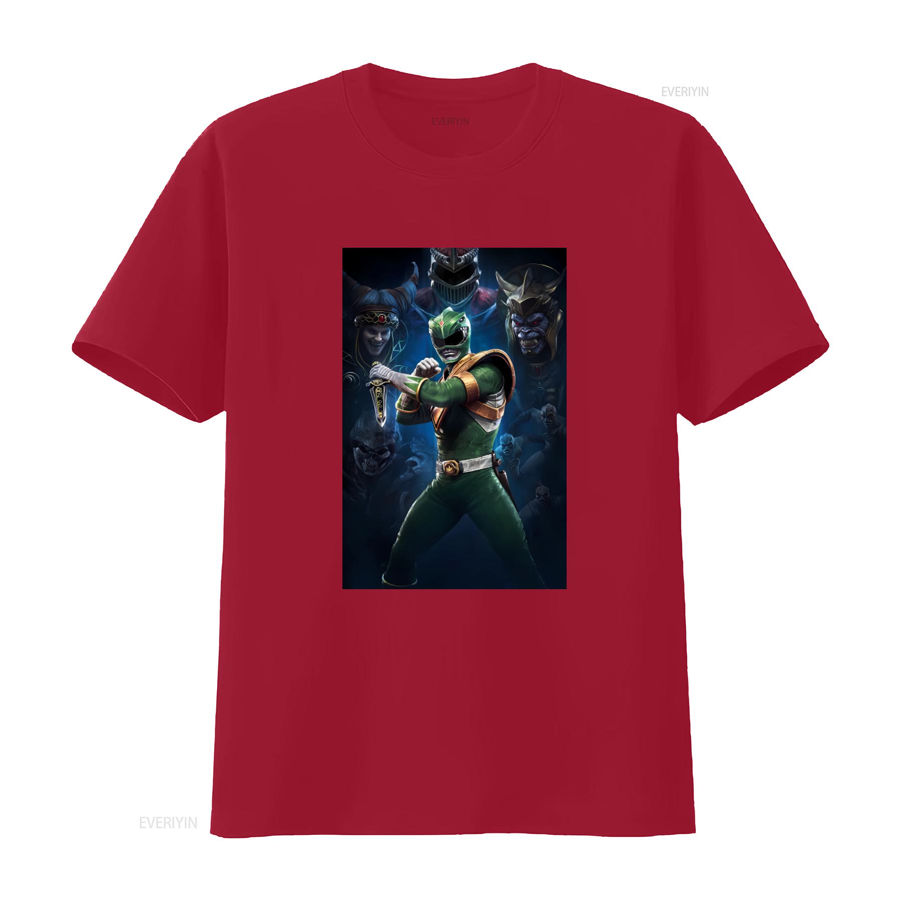 

Rangers Green Ranger Circle T Shirt F524 High Quality Print Perfect for Fans vintage Washed Versatile Stretched Casual Slightly S