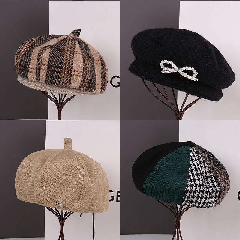 Spring face small beret children big head circumference versatile painter hat leisure student newsboy hat