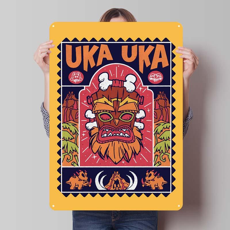 Crash Bandicoot Posters Classic Game Metal Signs Wall Art Mural Custom Tinplate Plaques for Gamers Gaming Room Decoration Retro