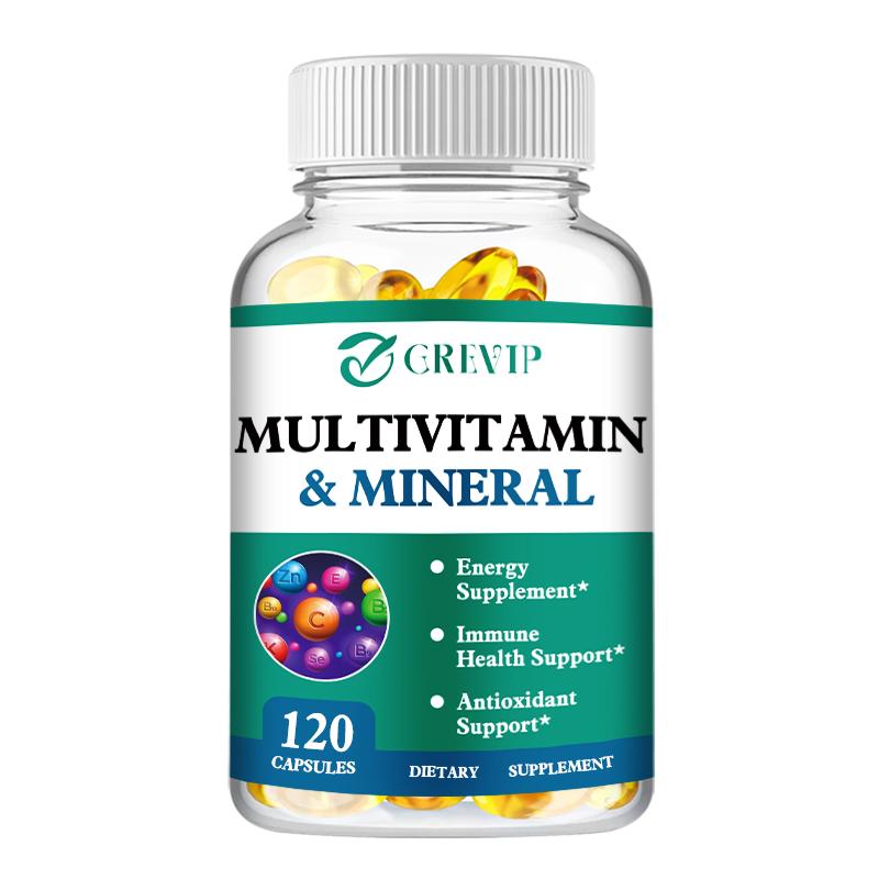 GREVIP Multivitamin Softgels Contain Essential Vitamins and Minerals, a High Concentration of B Vitamins, and Support Antioxidant Activity.