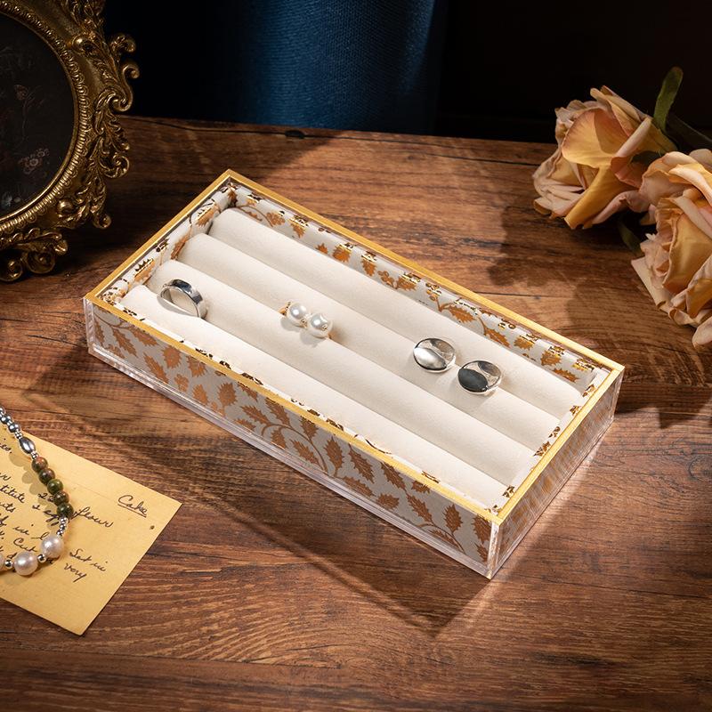Vintage Schmuck Ringe Präsentationshalter Ständer Tablett Ring Organizer Armband Halskette Präsentation Aufbewahrungstablett für Schublade