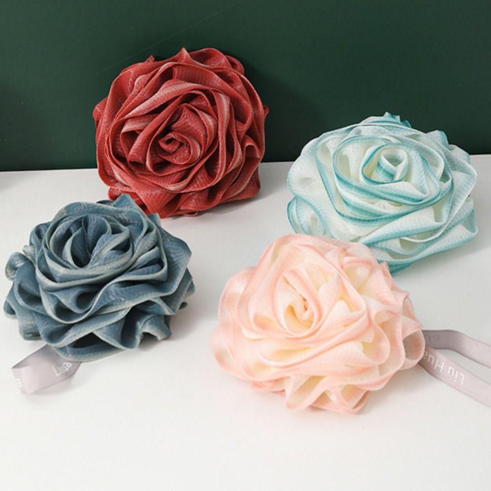 Mesh Rose Bath Ball Lightweight Shower Ball Hangable   Bathroom