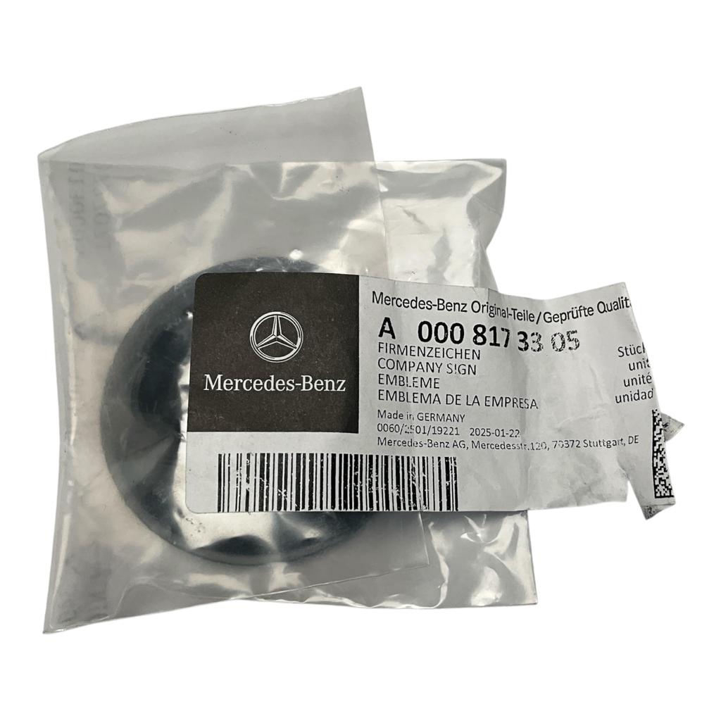 Genuine Mercedes-Benz Laurel Wreath Hood Emblem, Black, A0008173305