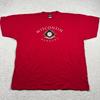 T-Shirt AS Sports University of Wisconsin Badgers Rossa XXL Grafica NCAA Vintage
