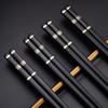 5 par czarne złoto japońskie chińskie pałeczki jedzenie jedzenie pałeczki do sushi wielokrotnego użytku ze stopu koreańskie pałeczki zestaw zdrowa zastawa stołowa do kuchni