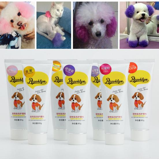 80ml Tintura per Pelo di Cane Temporanea per Pelo di Animali Domestici Non Tossica Lavabile Sicura per Cani Gatti Animali