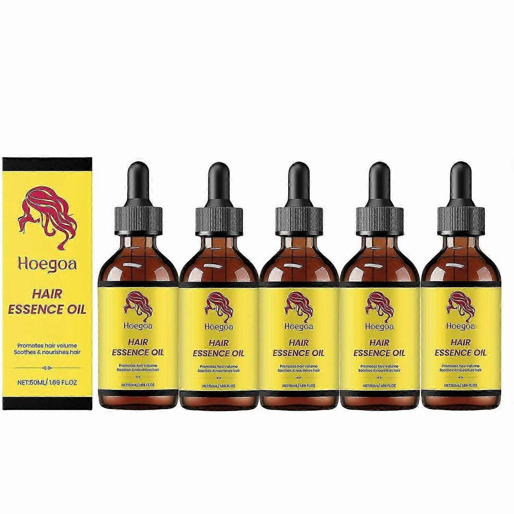 5X Natural Hair Essence Oil, Promotes Growth, Soothes & Nourishes Scalp, for Frizzy and Damaged, Suitable for Men and Women