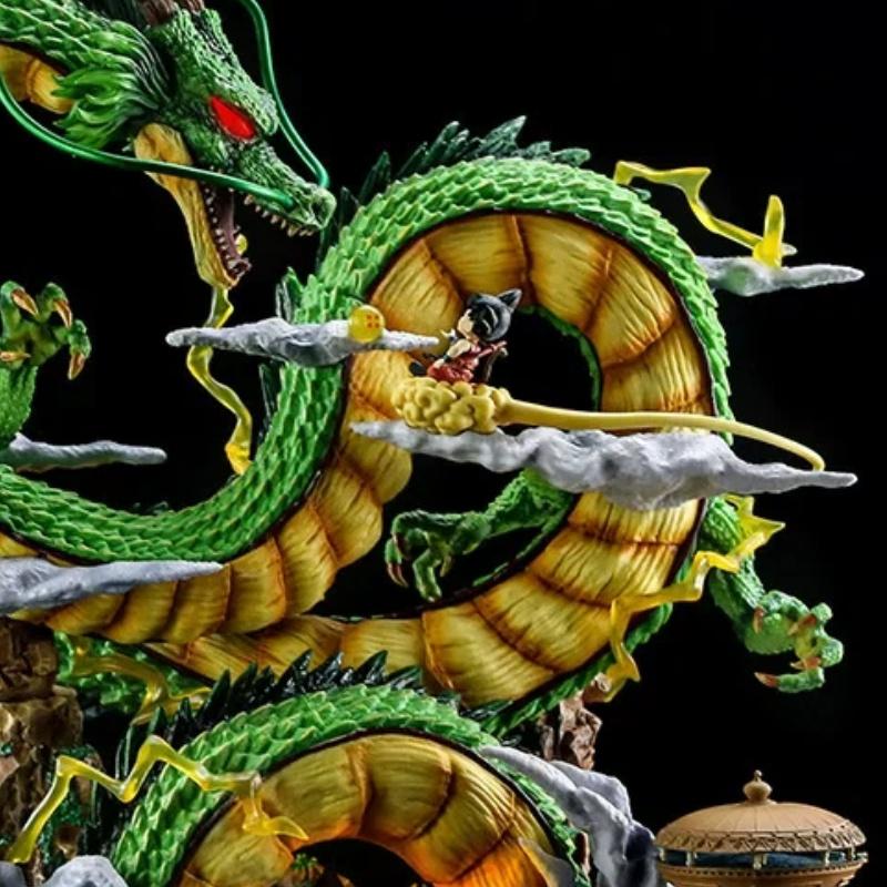 Dragon Ball Divine Dragon Statue Anime Scene Action Doll Super Saiyan Collection Model Desktop Accessories