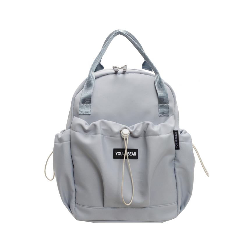 

Нейлоновый рюкзак Легкий рюкзак для поездок Однотонная сумка-тоут синий