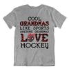 Hockey Sport T-Shirt Tee Cooles Oma Geschenk Vintage Süß Lustig Klassisch Schlittschuhe Tor