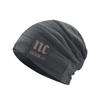 Casual Unisex Knitted Cap With Satin Weave And Patch Elements For Seasons Cold