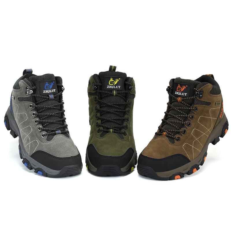 Qifeng Winter High-Top Mountaineering Shoes with Fleece Lining - Sizes 45, 46, 47