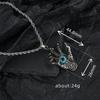 Gothic Demon Eye Hand Claw Pendant Necklaces For Men Boys Punk Hip Hop Fashion New Year Street Biker Jewelry Gift Party