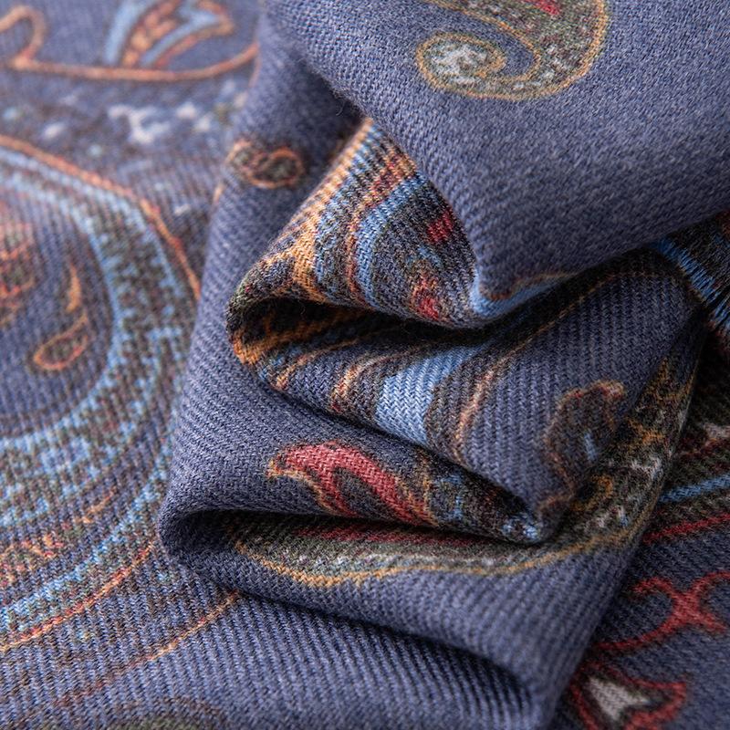 Scarf Autumn and Winter Cashew Print Women's European and American New Imitation Cashmere Shawl Thickened Warm and Cold Proof Scarf