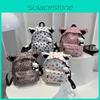 Mädchen Cartoon Katze Kralle Druck Lässiger Baumwoll Rucksack Für Schule Reisen Und Tagesausflüge