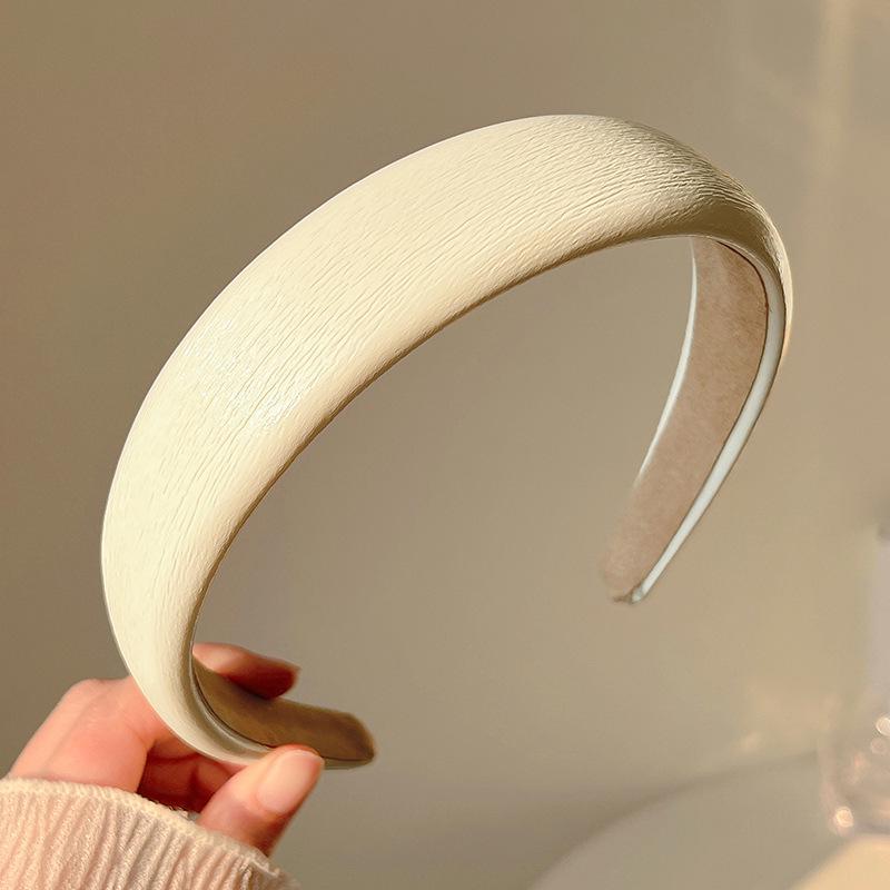 Candy Color Waffle Headband: High Crown, Advanced Face Wash Sponge, Wide Edge Hair Hoop for Early Spring.