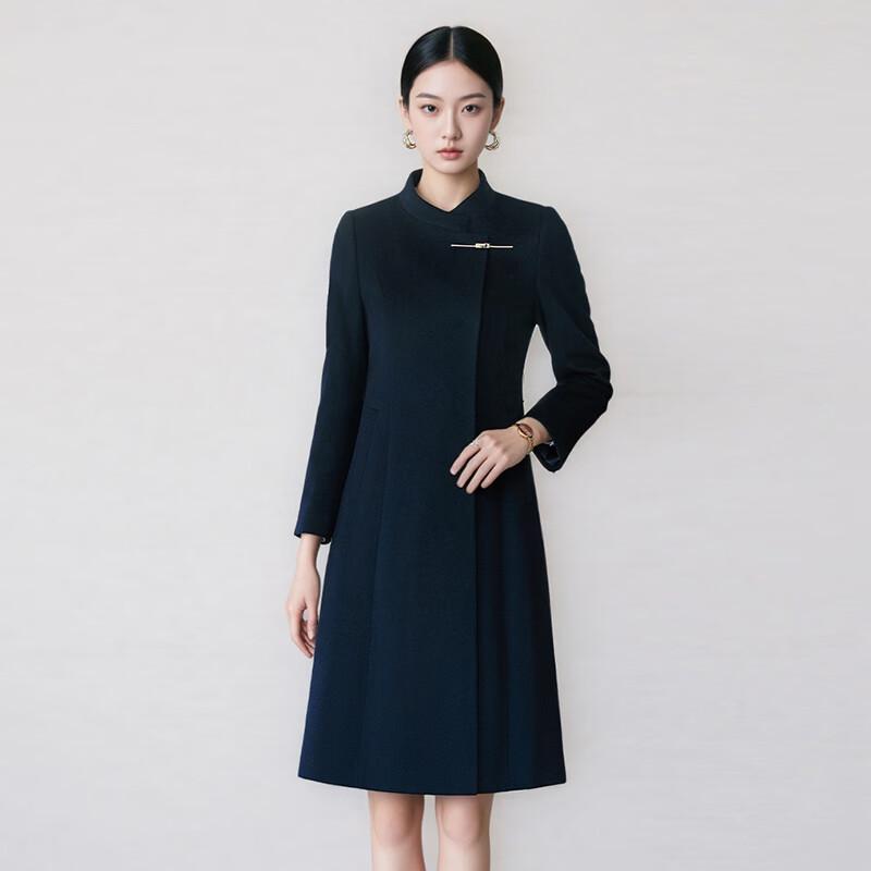 Women's New Chinese Style Wool Blend Mid-Length Coat