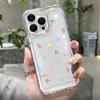 Cute Flower Clear Phone Case For iPhone 17 16 15 11 12 14 13 Pro Max Mini X XS XR 7 Plus 16E Shockproof Transparent Cover Fundas