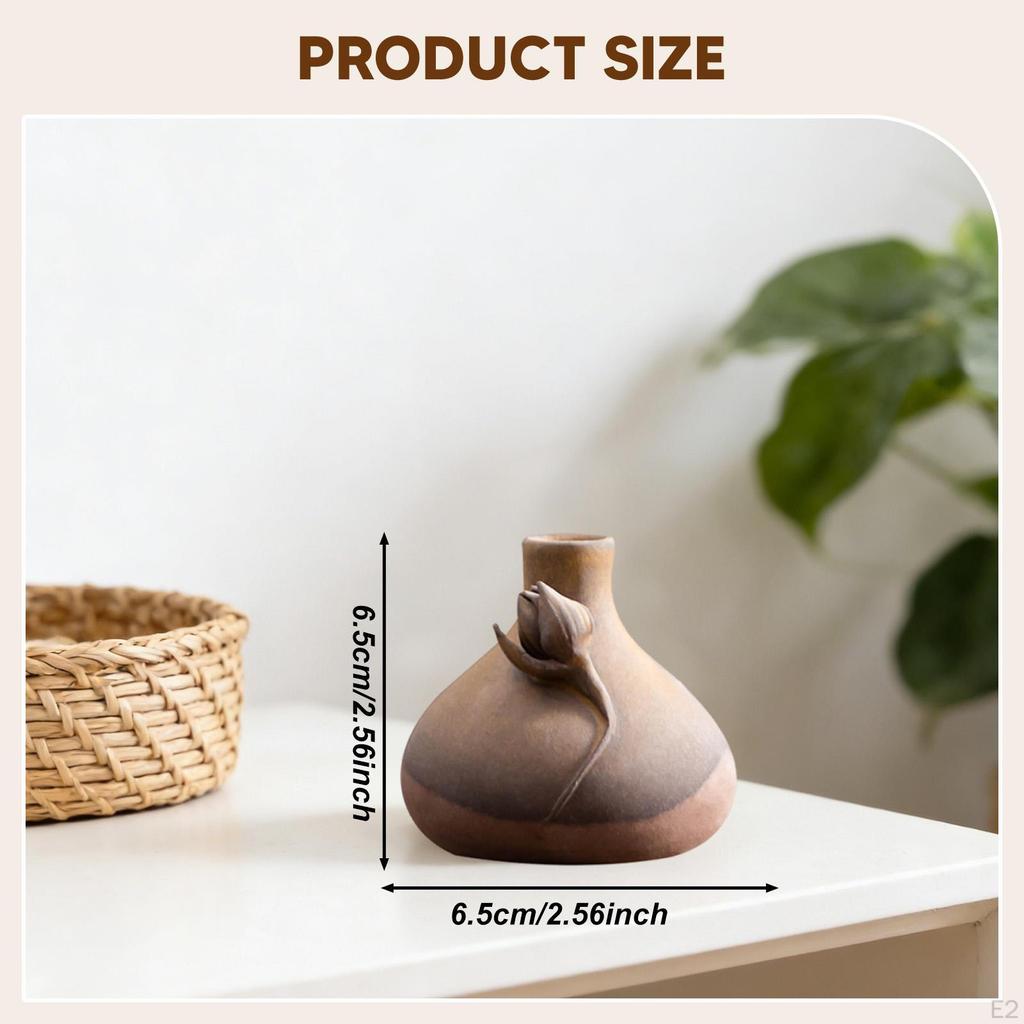 Ceramic Flower Vase Desktop Ornament Arrangement Floral Container for Office