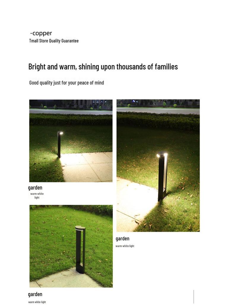 Ultrahelle LED Außenrasen- und Gartenleuchte für moderne Villen und Innenhöfe