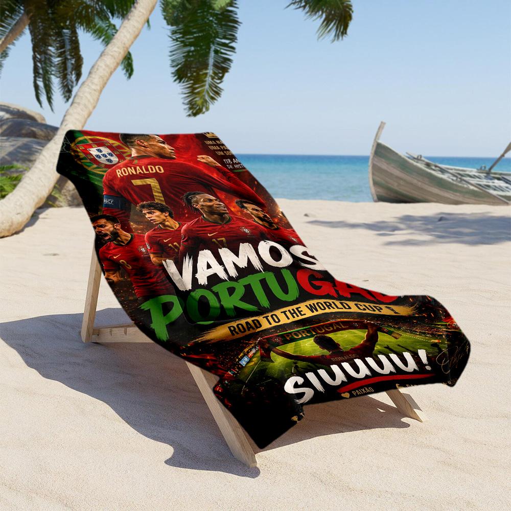Cristiano Ronaldo's Legacy Beach Towel Super Soft Microfiber Quickdry Fabric Comfortable Lightweight