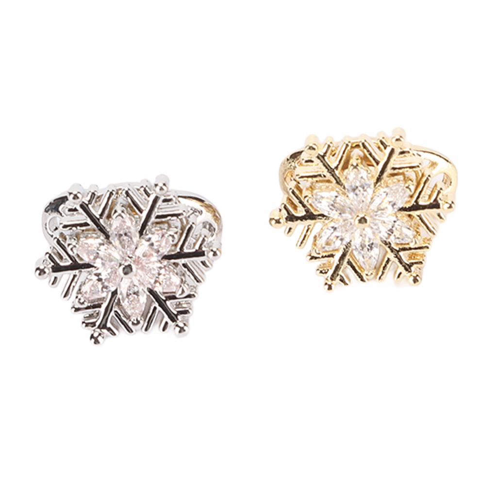 Snowflake Nail Decoration Rotatable Shiny Attractive Elegant 3D Christmas Nail Art Decor for Daily