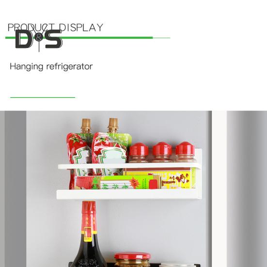 Magnetic Refrigerator Storage Rack Fridge Spice Holder Rustproof Corrosion Resistant Strong Load-bearing Magnetic Spice Rack