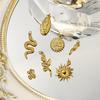 Sun And Moon Round Pendant Necklace 18K Pendant Series Ring Gold Color Preservation Independent Station Necklace Accessories