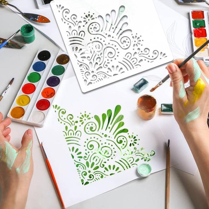 Reusable Mandala Stencil Kit - Multi-Surface Painting Template for Wall Decor Furniture Canvas Art & Craft Projects