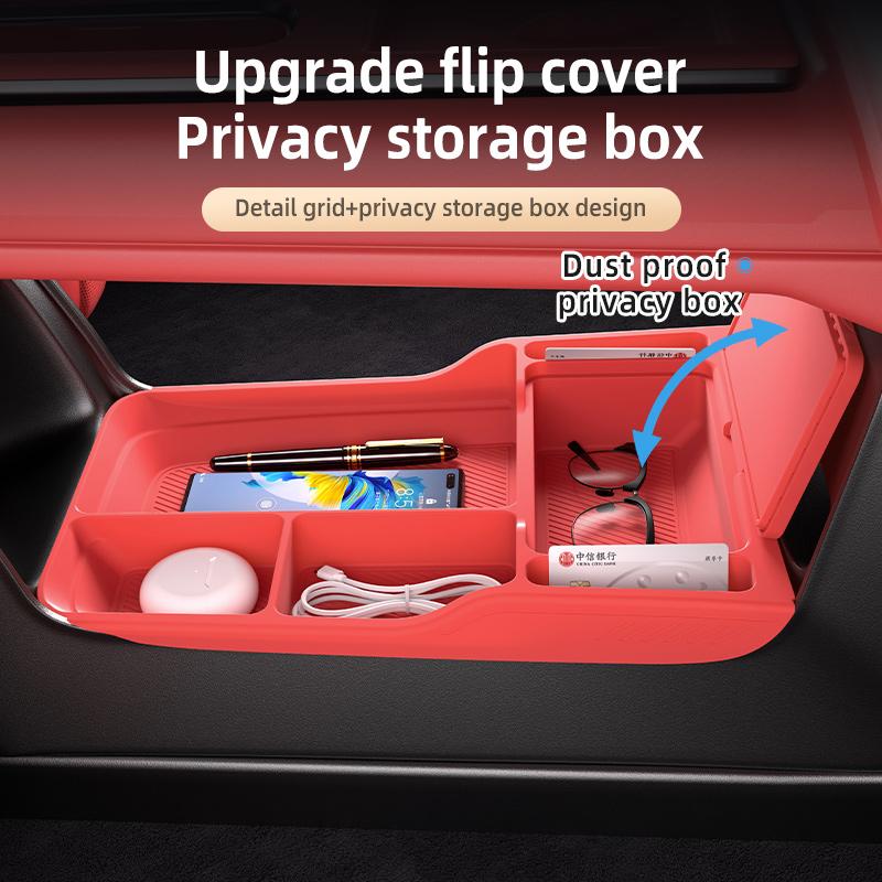 For Xiaomi SU7 YU7 2024 2025 2026 Storage Box Center Armrest Hidden Box Cup Holder Organizer Interior Accessories