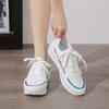 2025 summer new lace-up casual sports shoes soft-soled breathable little white shoes flat-soled versatile student shoes women's single shoes