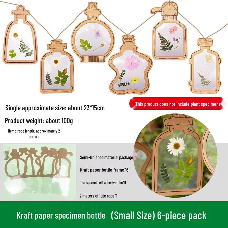 Handmade Resin Pressed Flower Bookmark DIY Kit: Transparent Specimen Stickers & Dried Flowers for Students