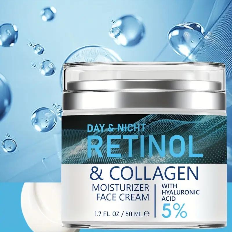 50 ml luxuriöse Feuchtigkeitscreme mit Retinol, reich an Kollagen und Hyaluronsäure, mit den Vitaminen C und E, hypoallergen für ein jugendliches, strahlendes Aussehen
