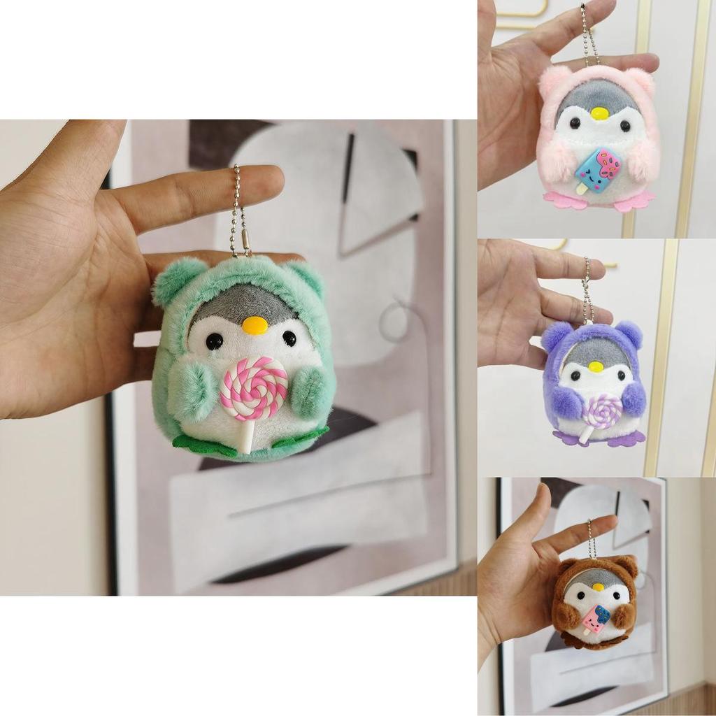 Plush Cute Penguin Keychain Short Plush Key Ring Bag Accessory Couples For