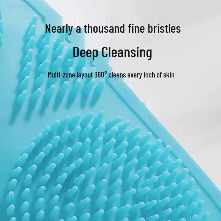 Dual-Sided Silicone Exfoliating Bath Scrubber for Men and Women – Thickened Massage Back Brush
