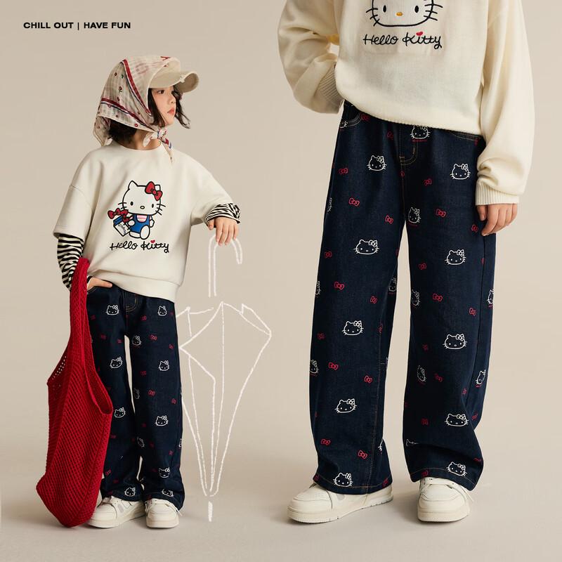 Джинсы для девочек Hello Kitty с принтом по всей поверхности S