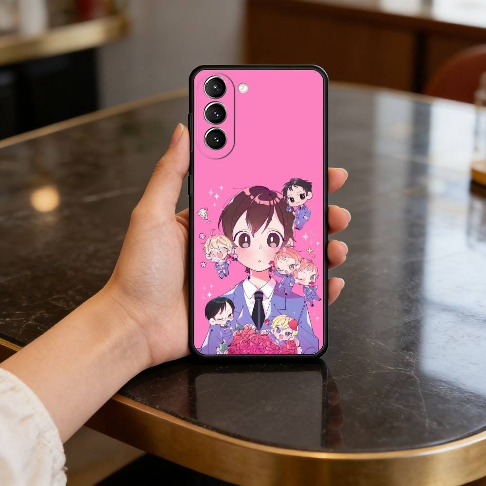 Ouran High School Host Club Phone Case For Samsung S25,24,23,22,30,21,10,9,Ultra,Plus,Lite,FE,4,5 G Soft Black Case