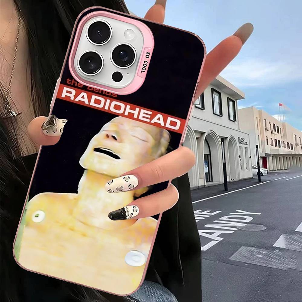 Coque de téléphone design Radiohead pour iPhone 17 16 15 14 13 MAX Housse arrière mate antichoc anti-chute Mate
