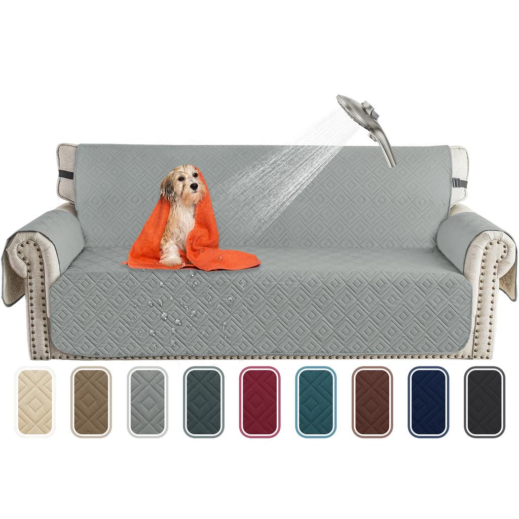 Waterproof Non-Slip Pet Sofa Cover Solid Color Durable Cat-Scratch Resistant One-Piece Sofa Cover Protector Mat Urine Barrier