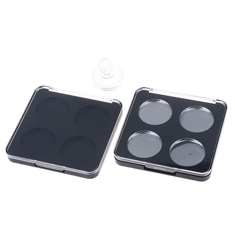 4 Grids Magnetic Makeup Palette Empty Cosmetics Dispensing Storage Box For Eyeshadow Lip Color Powder Blusher Highlighter