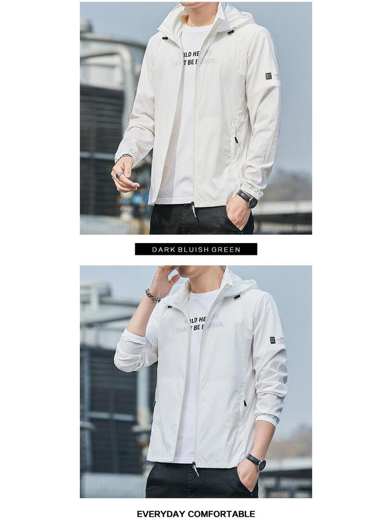 Men's Summer Ice Silk UV Protection Lightweight Breathable Jacket for Outdoor Fishing