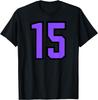 Purple Number 15 Graphic Tee Shirt