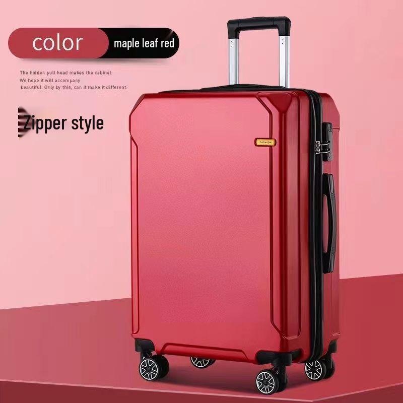 Kangaroo Leather Travel Suitcase - Durable, Large Capacity for Men, Women, and Students with Password Lock and Trolley Wheels.