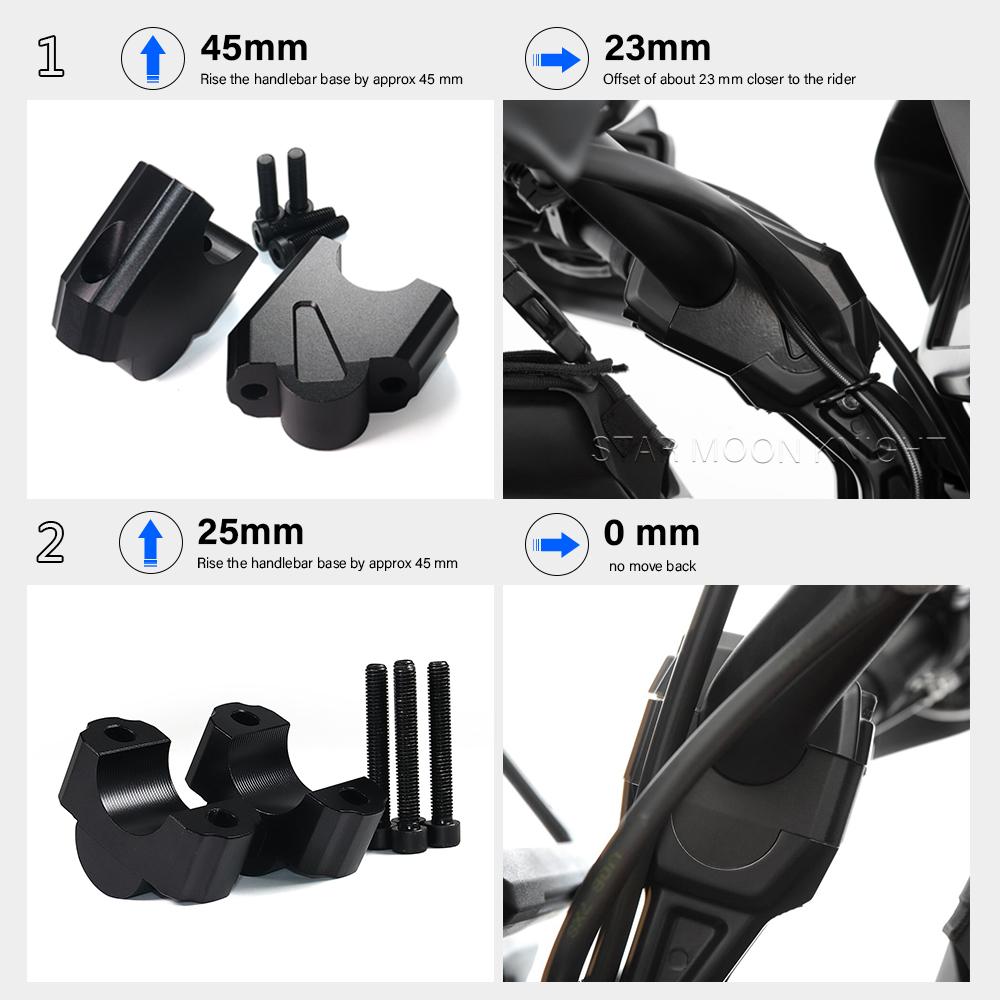 Handle Bar Riser Clamp Extend For PAN AMERICA 1250 / Special 2022 PA1250 RA1250 Motorcycle Handlebar Heightening Move