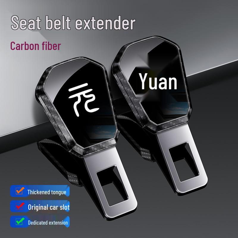 Car Seat Belt Extenders for BYD Yuan Models: Up, Pro, Plus, EV, and DM.
