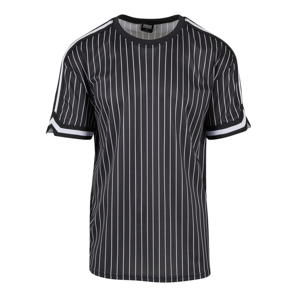Urban Classics Mens Striped Mesh Oversized T-Shirt