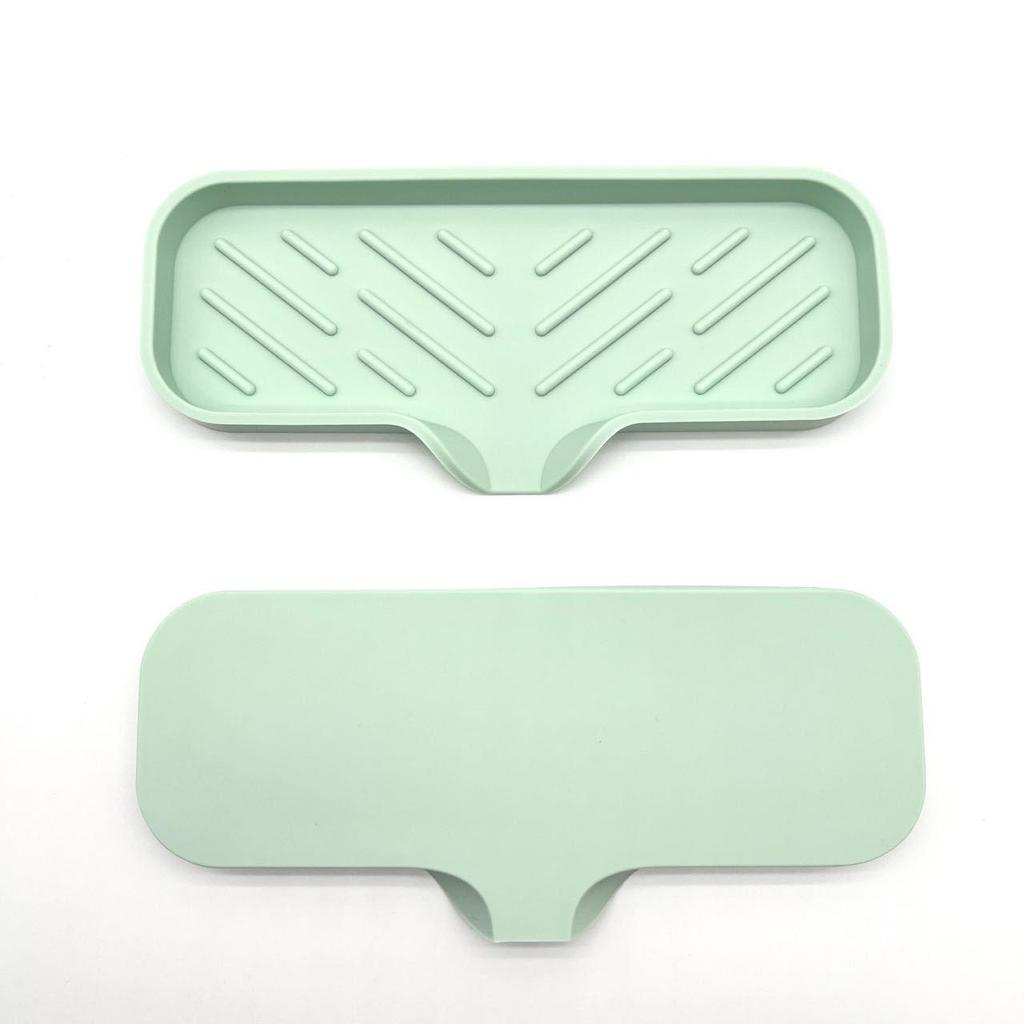 Multifunctional Silicone Soap and Sink Drain Mat - Non-slip, Water Collection Countertop Accessory